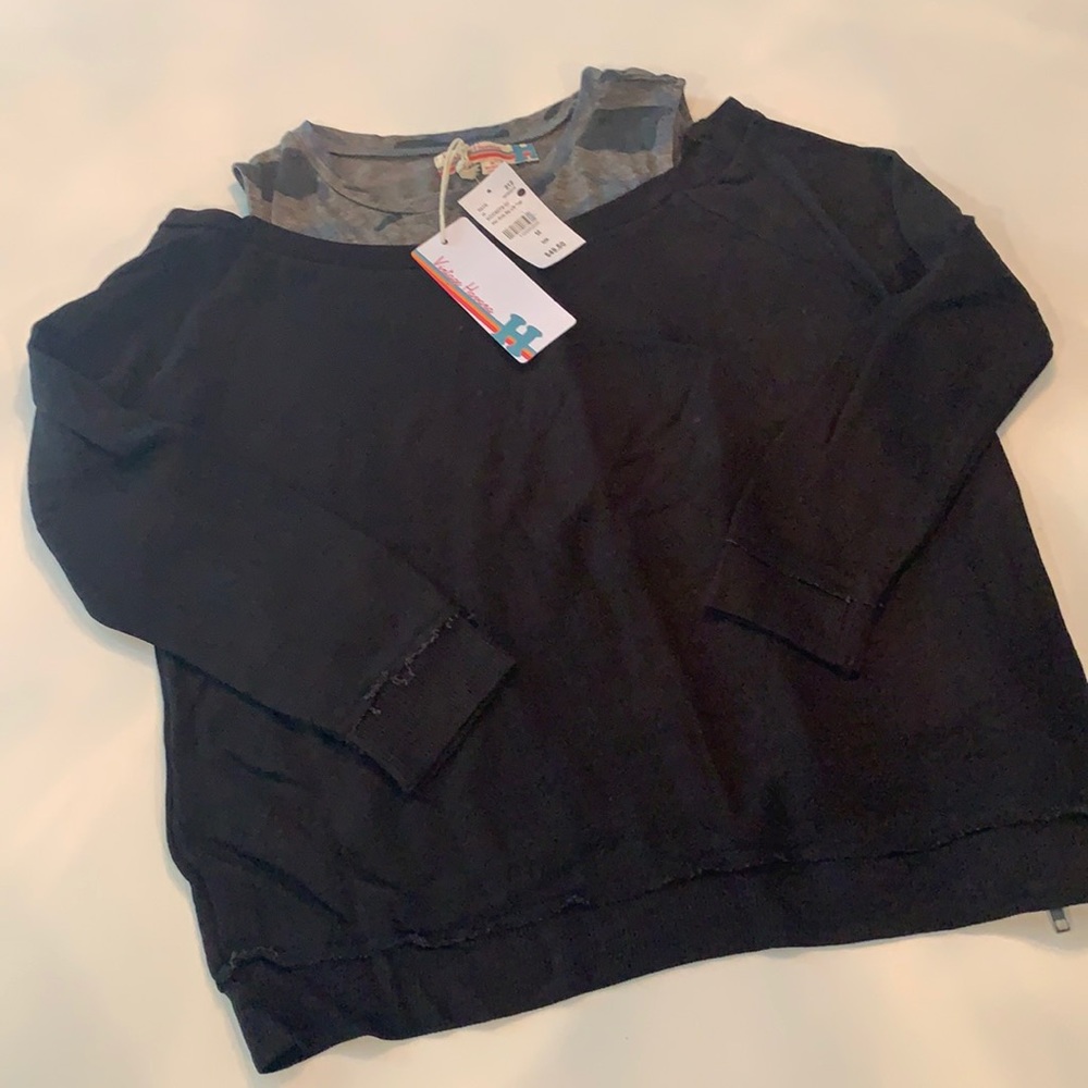 Girls cold shoulder sweater
